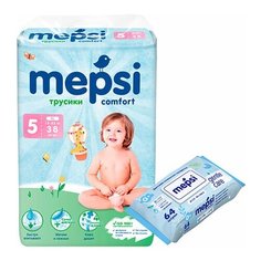 Набор Трусики Mepsi XL 38 шт + влажные салфетки 64 шт