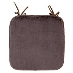 Подушка на стул мех 40х40 см, коричневый Lucky