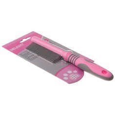 Расческа DeLIGHT ROSE c вращающимися длинными зубьями, 37 зубьев