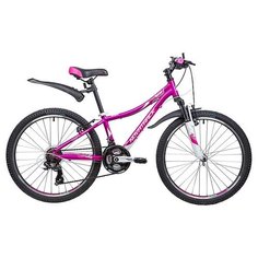 Подростковый горный (MTB) велосипед Novatrack Katrina 24 (2019) violet 10" (требует финальной сборки)