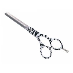 Филировочные ножницы DEWAL Colour Step M30655AS-ZB 5.5", серебристый/зебра