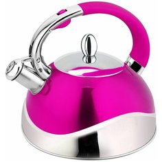 Mercury Чайник со свистком MC-6593/MC-6599/MC-6600 3 л, розовый