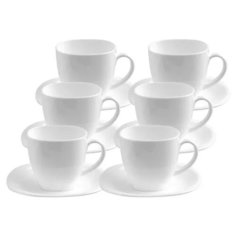 Чайный сервиз Luminarc Carine 220 мл, 6 персон, 12 предм., white