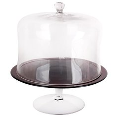Блюдо для торта на подставке с крышкой 33х36см Коралл