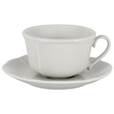 Чашка с блюдцем Villa белая Matceramica MC-F36770140900000 0.2л Керамика