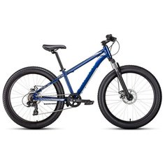 Подростковый горный (MTB) велосипед FORWARD Bizon Mini 24 (2021) синий 13" (требует финальной сборки)
