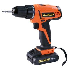 Аккумуляторная дрель-шуруповерт Энкор ДША-2 14,4ЭР/10Л