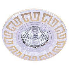 Встраиваемый светильник со светодиодной подсветкой Reluce09504-9.0-001MN MR16+LED3W WH/GD