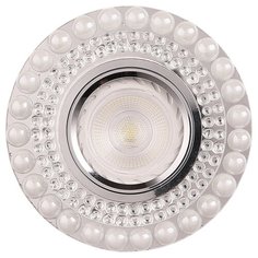Встраиваемый светильник со светодиодной подсветкой Reluce16186-9.0-001GP MR16+LED3W WT/CL