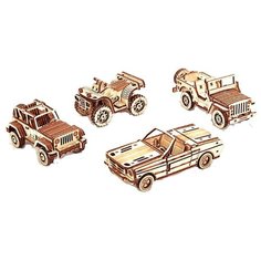 Конструктор 3D-пазл Wood Trick деревянный Набор машинок