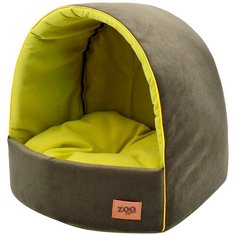 Домик для собак и кошек ZOOexpress Ампир №1 31х31х35 см оливковый/зеленый