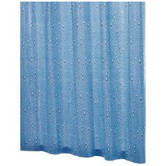 Штора для ванной RIDDER Drops 180x200 синий/голубой