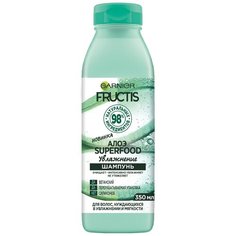 GARNIER Fructis шампунь Алоэ Superfood Увлажнение для волос, нуждающихся в увлажнении и мягкости, 350 мл