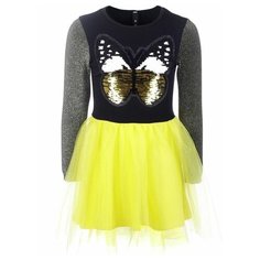 Платье Nota Bene размер 122, черный/желтый