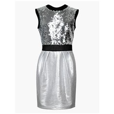 Платье Nota Bene размер 152, серебряный/черный