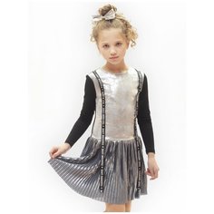 Платье Nota Bene размер 116, серебряный