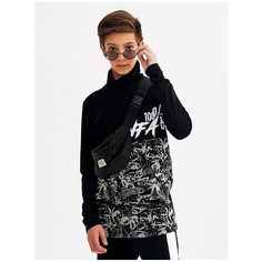 Водолазка Nota Bene размер 128, черный/серый