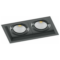 41292 Светильник карданный светодиодный 2x20W 3600 Lm, 4000К, 35 градусов, черный, AL202 с драйвером и клеммой в комплекте Feron
