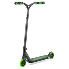 Трюковой самокат Scooter H10, black/green