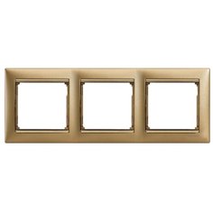 Рамка на 3 поста. Цвет Матовое золото. Legrand Valena Classic (Легранд Валена Классик). 770303