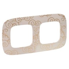 Рамка на 2 поста. Цвет Нарцисс золото. Legrand Valena Allure (Легранд Валена Аллюр). 754352