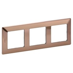 Рамка на 3 поста. Цвет Медь. Legrand Valena Life (Легранд Валена Лайф). 754163