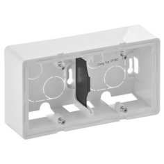 Двухместная коробка для накладного монтажа. Цвет Белый. Legrand Valena Life (Легранд Валена Лайф). 754192