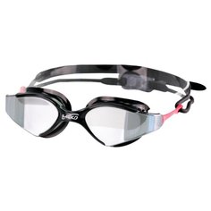 Очки плавательные Larsen S53UV зеркальные, черный/красный