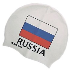 Шапочка плавательная Submarine Russia, белая Larsen