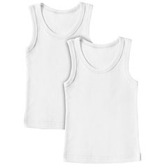 Майка Веселый Малыш 2 шт., размер 122, белый