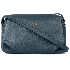 Сумка кросс-боди Afina, натуральная кожа, морской
