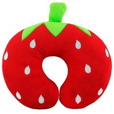 Подушка для шеи Little Car Клубничка, красный