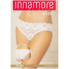 Innamore Трусы Слипы Palma средней посадки с кружевом, размер 1(40), nero