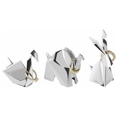 Подставка для колец Umbra Origami, 3шт, хром