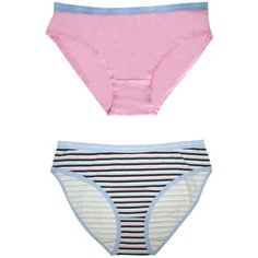 Salvador Dali Набор трусов слипы средней посадки, 2 шт., размер S(44-46), розовый/голубой