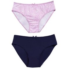 Salvador Dali Набор трусов слипы средней посадки, 2 шт., размер S(44-46), розовый/синий