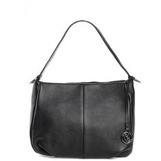 Сумка хобо Afina, натуральная кожа, черный