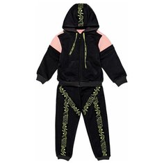 Спортивный костюм ЁМАЁ размер 116, графит/фламинго