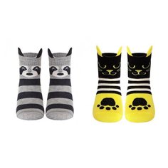 Носки Conte-kids комплект 2 пары размер 20, 317 серый/319 желтый