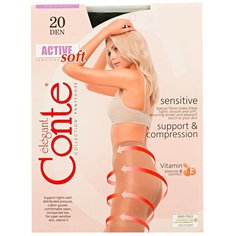 Колготки Conte Elegant Active Soft, 20 den, размер 5, nero (черный)