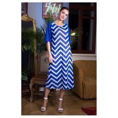 Пляжная туника Mia-Mia Carlin, размер XXL(52), синий/белый