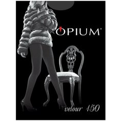 Колготки Opium Velour, 50 den, размер 2, graffite (серый)