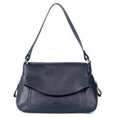 Сумка хобо Afina, натуральная кожа, синий