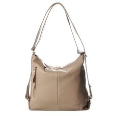 Сумка хобо Afina, натуральная кожа, латте