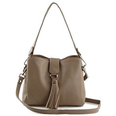 Сумка кросс-боди Afina, натуральная кожа, латте