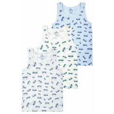 Майка BAYKAR 3 шт., размер 134/140, молочный/серый/голубой