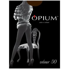Колготки Opium Velour, 50 den, размер 5-XL, caffe (коричневый)
