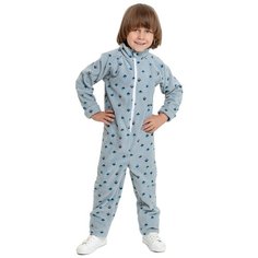 Комбинезон Веселый Малыш 352/271 ромбы, размер 128, серый