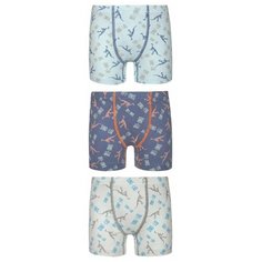 Трусы BAYKAR 3 шт., размер 110/116, молочный/голубой/синий