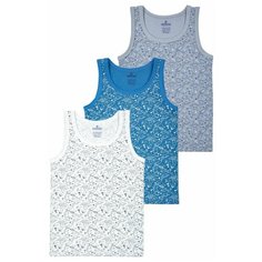 Майка BAYKAR 3 шт., размер 158/164, белый/серый/синий